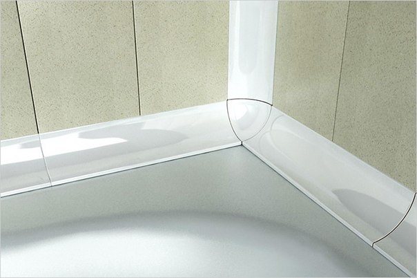 Бордюр на ванну керамический, белый, 20 х см купить в Дмитрове